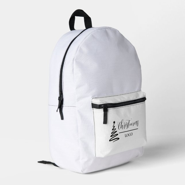 Personalised Christmas Gift Custom Modern T-Shirt Printed Backpack (Back Corner Left)