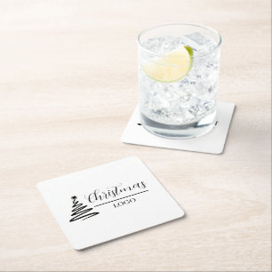 Personalised Christmas Gift Custom Modern T-Shirt Square Paper Coaster