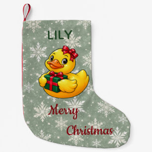 Personalised Christmas Gift Rubber Duck Small Christmas Stocking