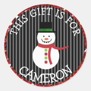 Personalised Christmas Gift Tag Holiday Stickers