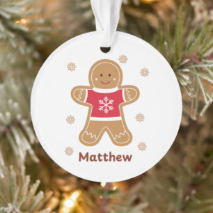 Personalised Christmas Gingerbread Boy Ornament