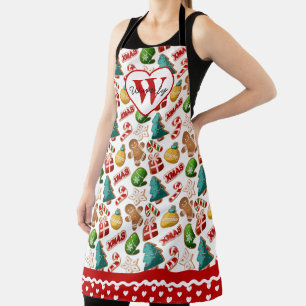 Personalised Christmas Gingerbread Cookies Baking Apron