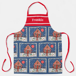 Personalised Christmas Gingerbread House Apron