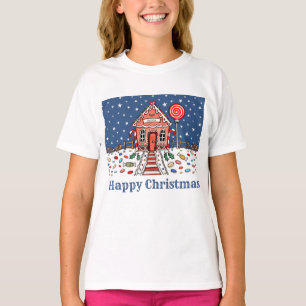 Personalised Christmas Gingerbread House T-Shirt