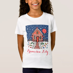 Personalised Christmas Gingerbread House T-Shirt