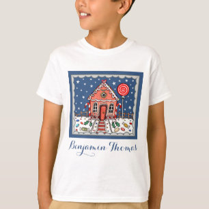 Personalised Christmas Gingerbread House T-Shirt