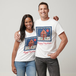 Personalised Christmas Gingerbread House T-Shirt