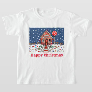 Personalised Christmas Gingerbread House T-Shirt