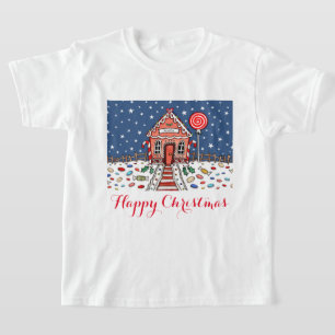 Personalised Christmas Gingerbread House T-Shirt