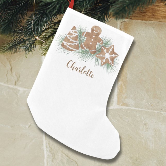 Personalised Christmas Gingerbread  Small Christmas Stocking (Creator Uploaded)