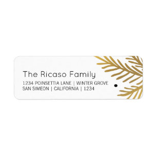 Personalised Christmas Gold Winter Foliage