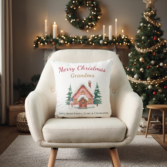 Personalised Christmas Grandma Pillow Gift (Creator Uploaded)