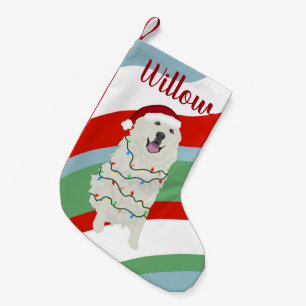 Personalised Christmas Great Pyrenees Small Christmas Stocking