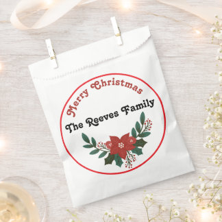 Personalised Christmas Greeting and Name Favour Bags