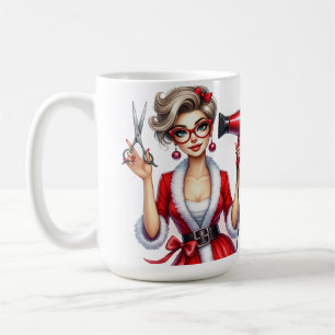 Personalised Christmas Hair Stylist Coffee Mug