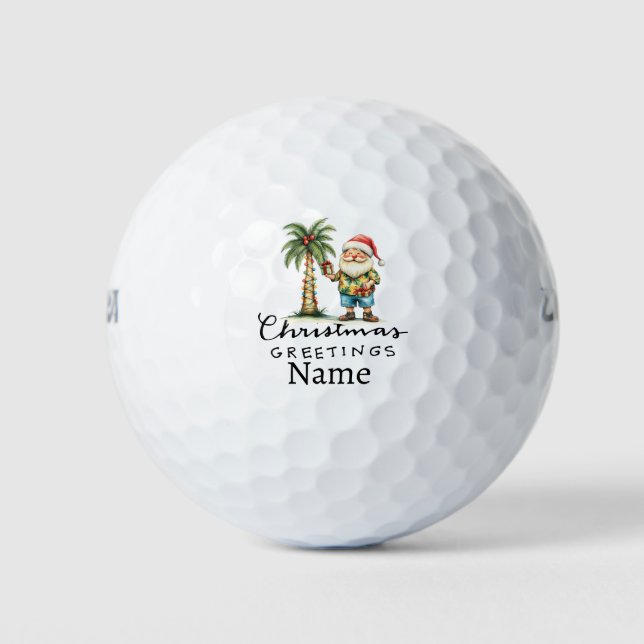 Personalised Christmas Happy Holiday Golf Balls (Front)