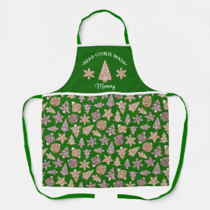 Personalised Christmas Head Cookie Baker Custom Apron