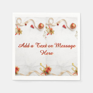 Personalised Christmas Holiday Celebration Table  Napkin