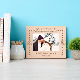 Personalised Christmas Holiday Couple Name Love Etched Frames