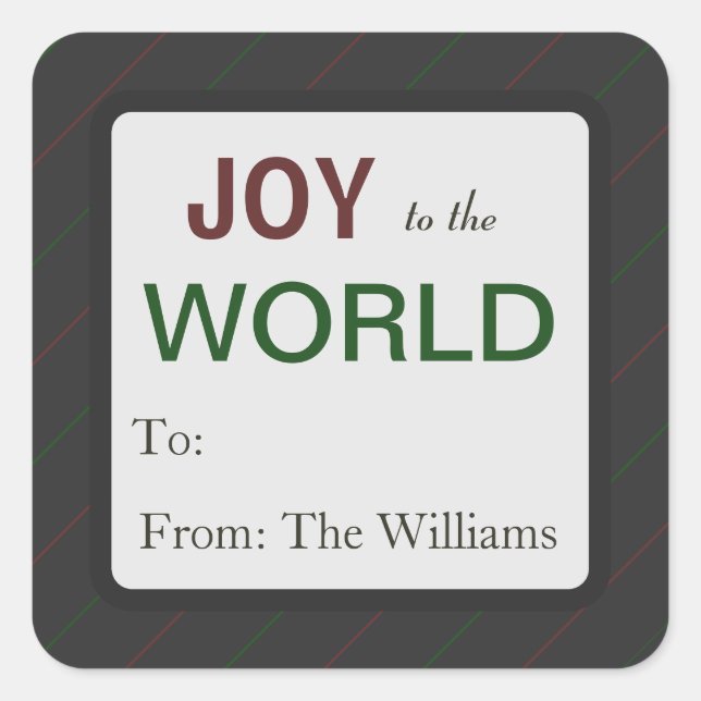 Personalised Christmas Holiday Gift Tag Stickers (Front)