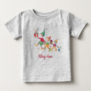 Personalised Christmas Holiday Grey Baby T-Shirt