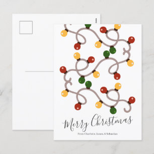 Personalised Christmas Holiday Lights Postcard
