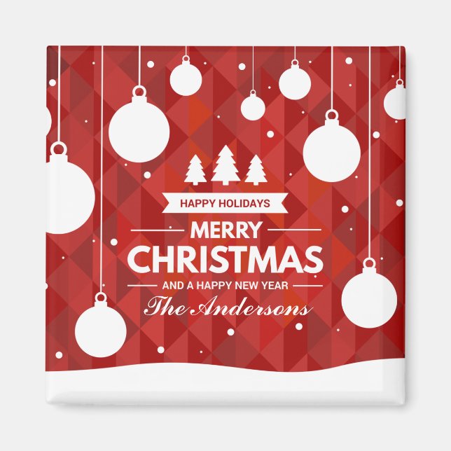 Personalised Christmas Holiday | Magnet (Front)