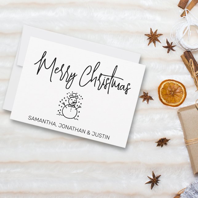 Personalised Christmas Holiday Minimalistic  Card (Creator Uploaded)
