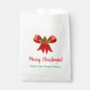 Personalised Christmas Holiday Party Favour Bags