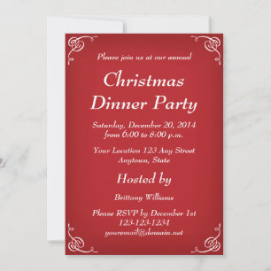 Personalised Christmas Holiday Party Invitations