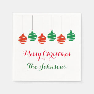 Personalised Christmas Holiday party napkins