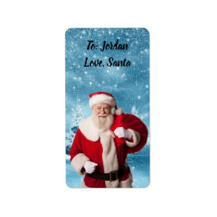 Personalised Christmas Holiday Santa Gift Tags