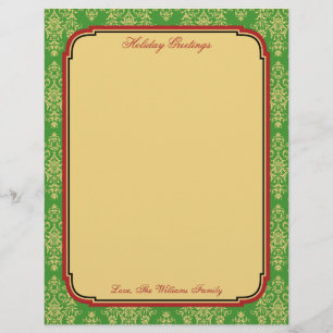 Personalised Christmas Holiday Stationary Paper