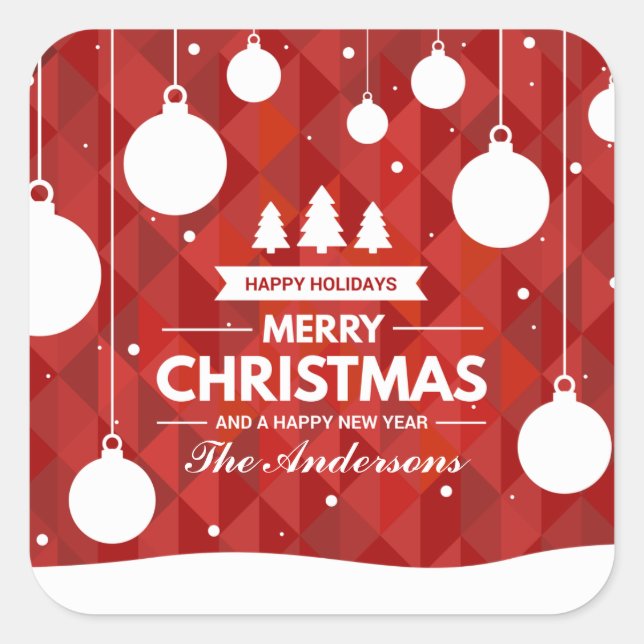 Personalised Christmas Holiday | Sticker Seal (Front)