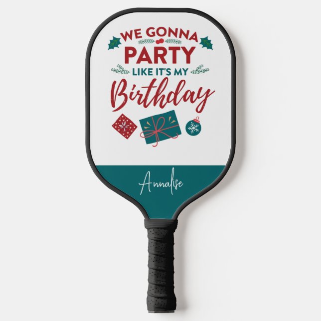 Personalised Christmas Holidays Family Sports Pickleball Paddle (Front)