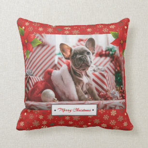 Personalised Christmas Holidays Photo Cushion