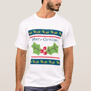 Personalised Christmas Holly & Berries T-Shirt
