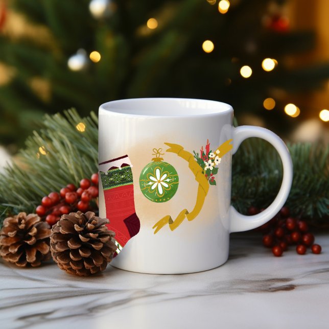 Personalised Christmas Joy Holiday Coffee Mug (Creator Uploaded)