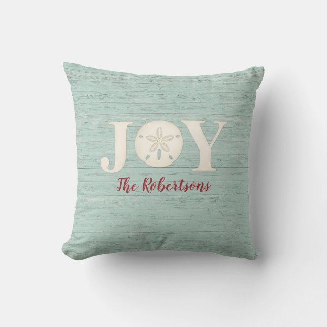 Personalised Christmas Joy Lumbar Pillow (Front)