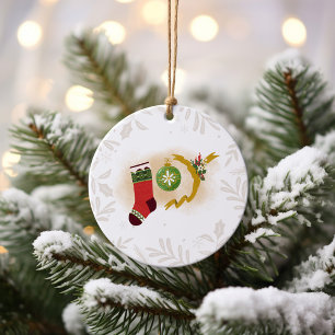 Personalised Christmas Joy Photo Family Ceramic Tree Decoration