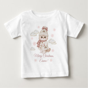 Personalised Christmas Kitten Shirt