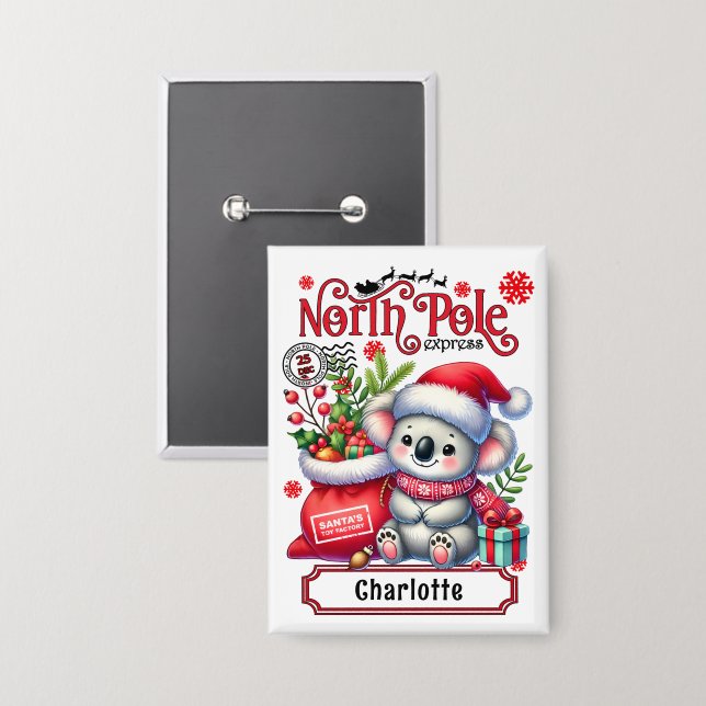 Personalised Christmas Koala Name (Front/Back)
