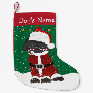 Personalised Christmas Labradoodle Santa Claus Small Christmas Stocking