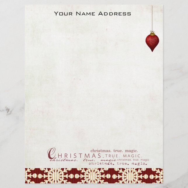 personalised Christmas letterhead (Front)