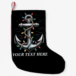 Personalised Christmas Lights Boating Sailing  Small Christmas Stocking