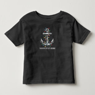 Personalised Christmas Lights Boating Sailing  Toddler T-Shirt