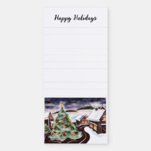 Personalised Christmas Magnetic Notepad for Fridge