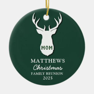 Personalised Christmas Matching Family Reunion Mum Ceramic Tree Decoration