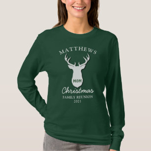 Personalised Christmas Matching Family Reunion Mum T-Shirt