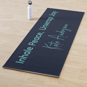 Personalised Christmas Midnight Blue Icy Blue Glow Yoga Mat